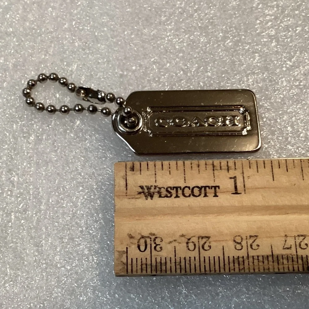 Coach Metal Bag Tag/Hang Tag 1.25”x 0.5”